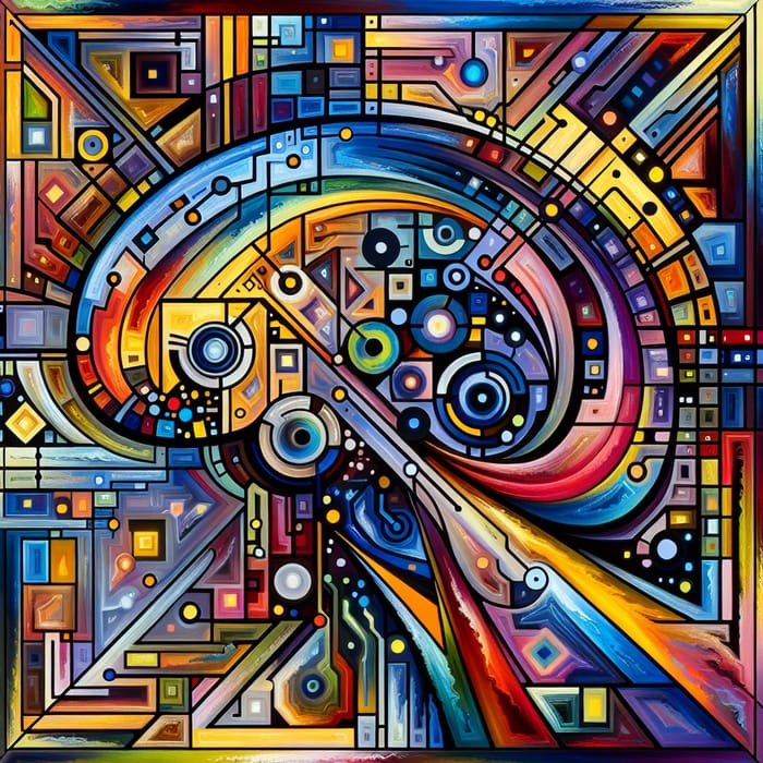 Bold AI Abstract Art with Vivid Colors