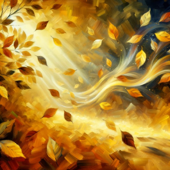 Autumn Leaves Impressionism - Warm Yellows & Browns Art