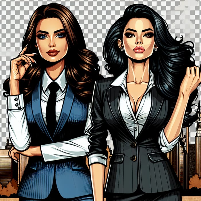 Multicultural Ladies: Partners in Crime Clipart