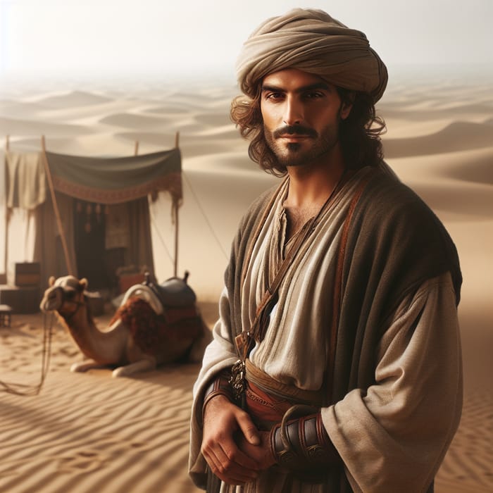Arabian Man from the 18th Century in Traditional Attire