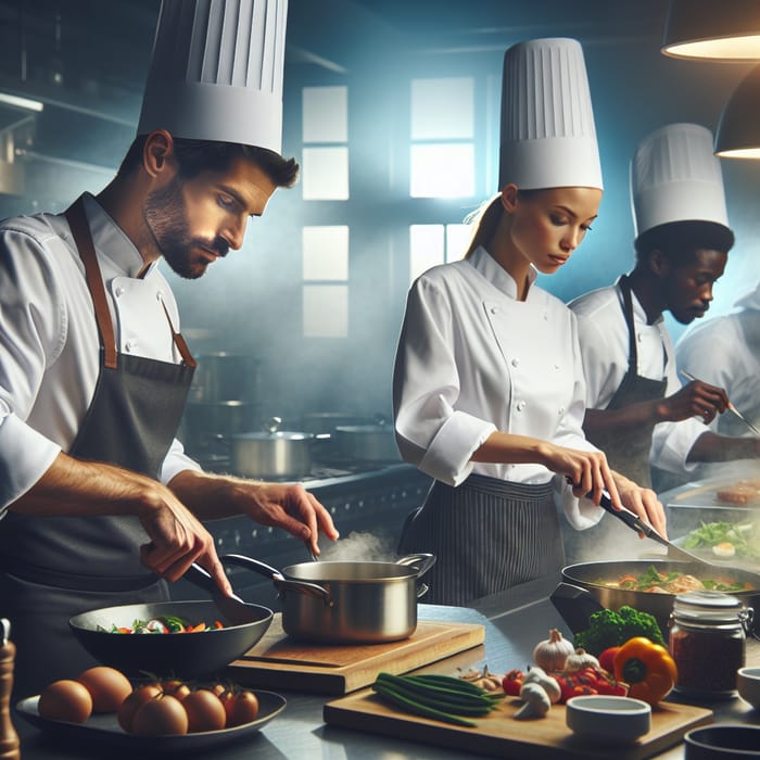 Professional Kitchen Chefs Cooking | Culinary Excellence in Action