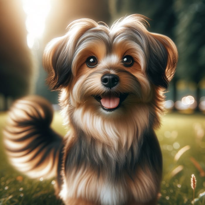 Cute Dog with Shiny Coat and Bright Gaze