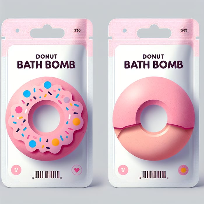Original Donut-Shaped Bath Bomb Graphic with Unique Design