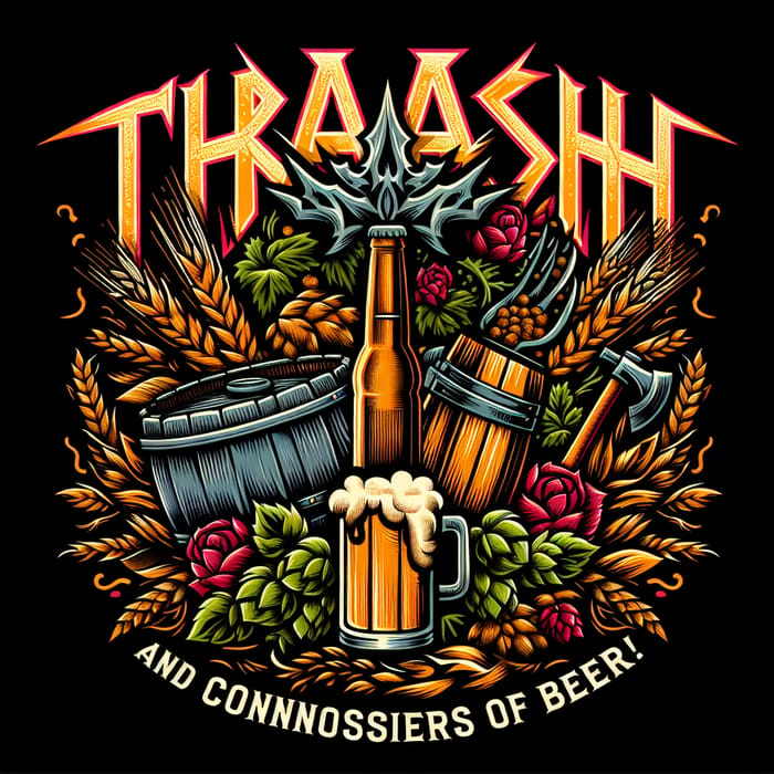 Beer Suckers Thrash Metal Logo Design | Digital Artwork