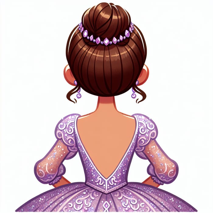 Elegant Quinceañera in Lavender Glitter Dress with Mexican Heritage