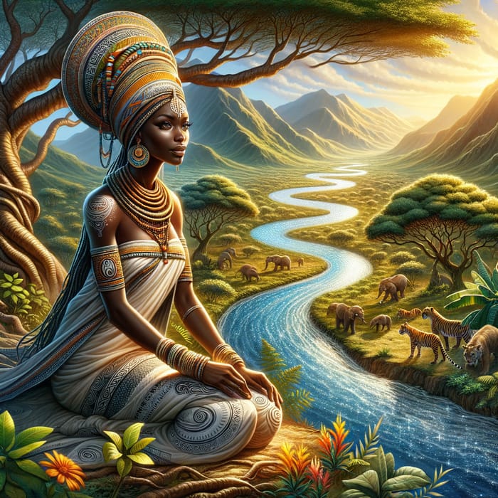 African River Goddess | Majesty & Serenity of Nature