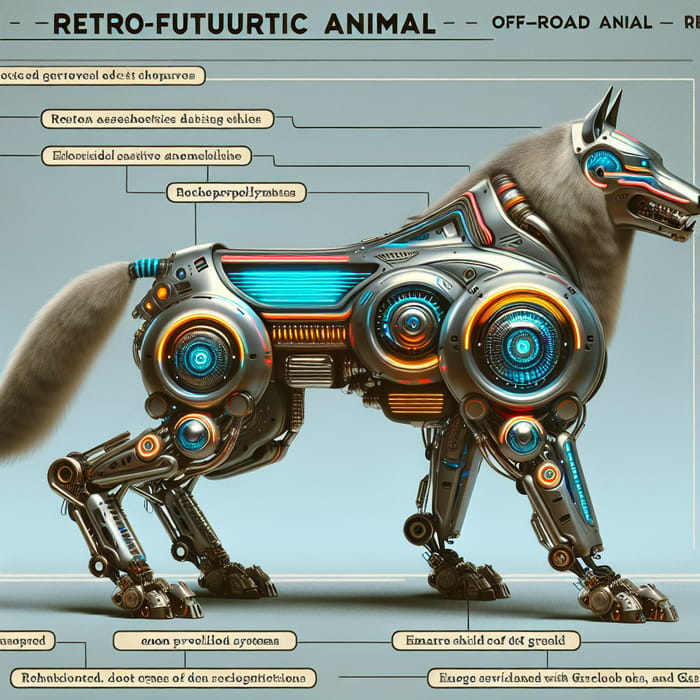Robotic Wolf: Retro-Futuristic Offroad Creature Design
