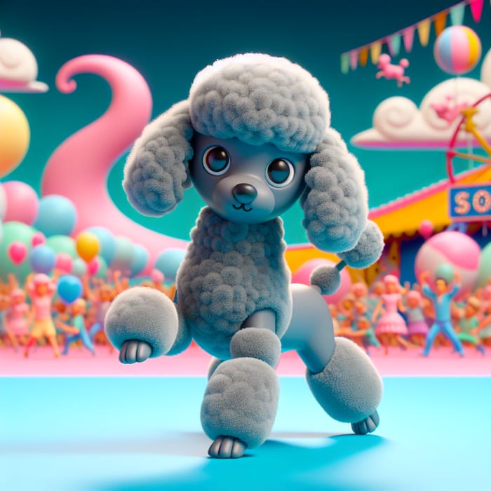 Disney Pixar Style Grey Toy Poodle Character | Animated Series