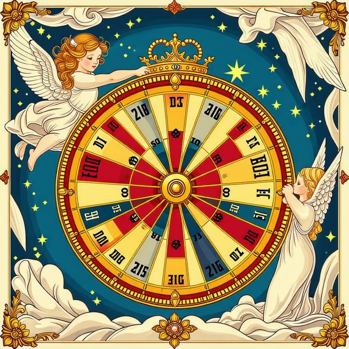 Wheel of Fortune Tarot Card Design | Harmonious Color Scheme