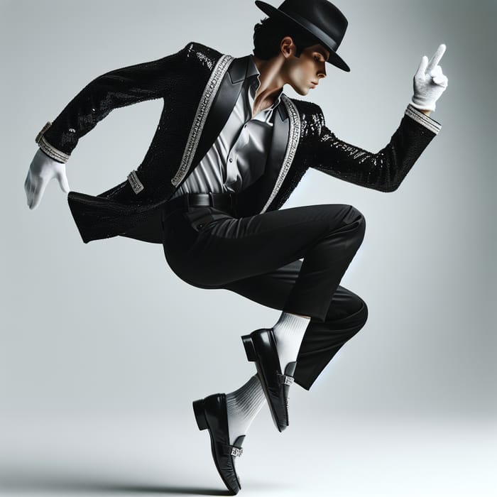 Michael Jackson: Iconic 80s Dancer in Black Fedora