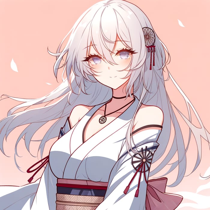 Anime Woman with White Hair - Beautiful Anime Character
