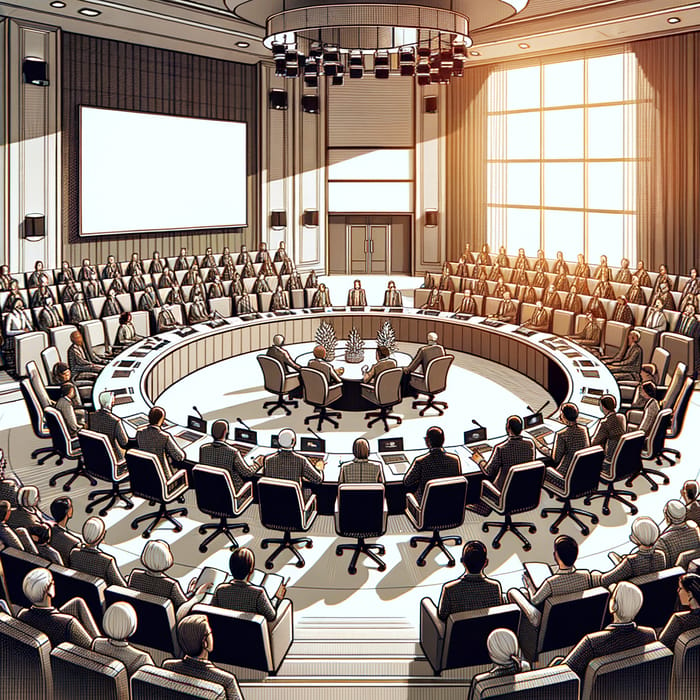 Optimal Communication 100-Person Conference Room Design