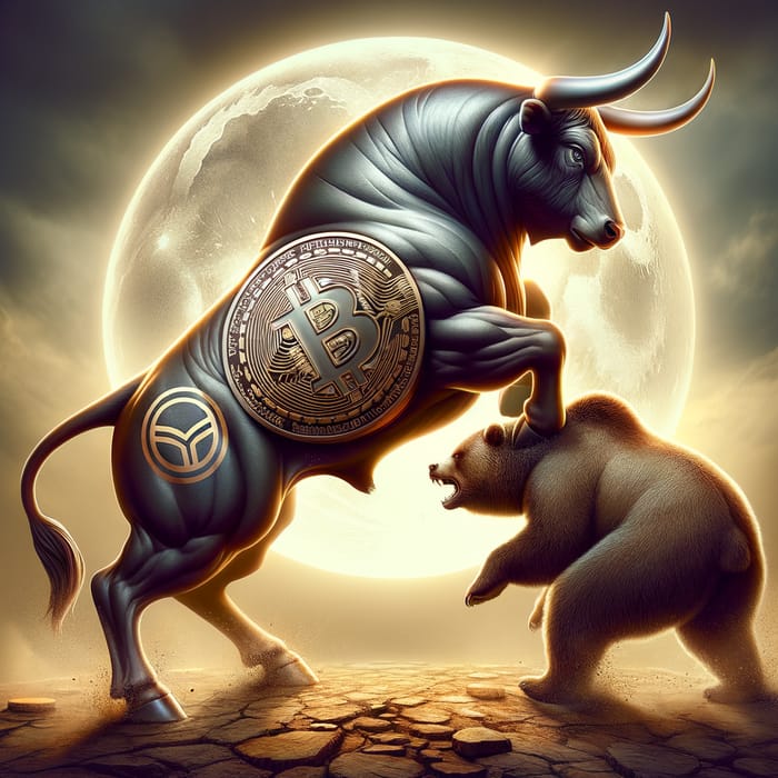 Crypto Bull Triumphs Over Bear in Epic Finance Clash