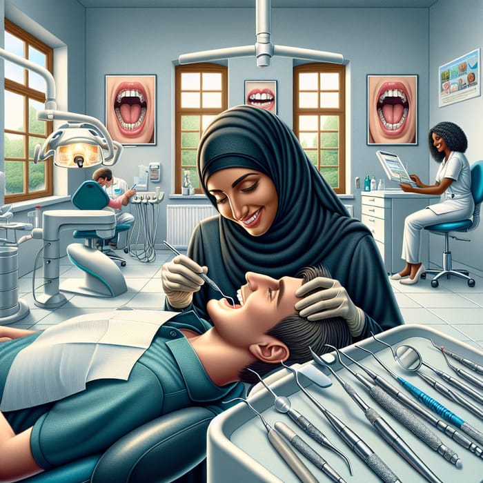 Calm and Professional Dental Clinic Scene