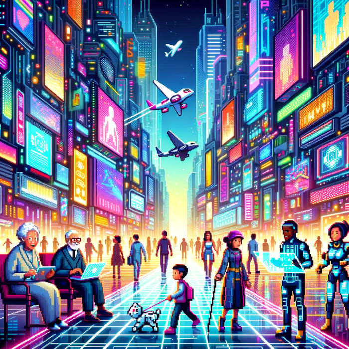 Pixel City: Diverse Population in Digital World