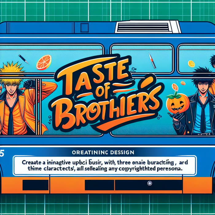 Creative Bus Design with 'Taste of Brothers' & Naruto Characters