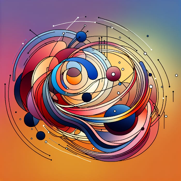 Abstract Collaboration Art: Synergy in Color