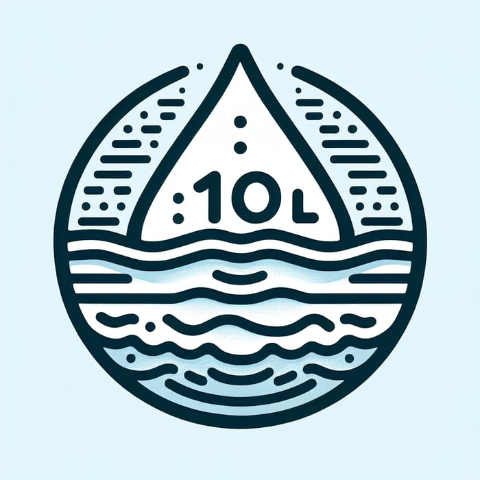 10L Water Droplet Icon Design