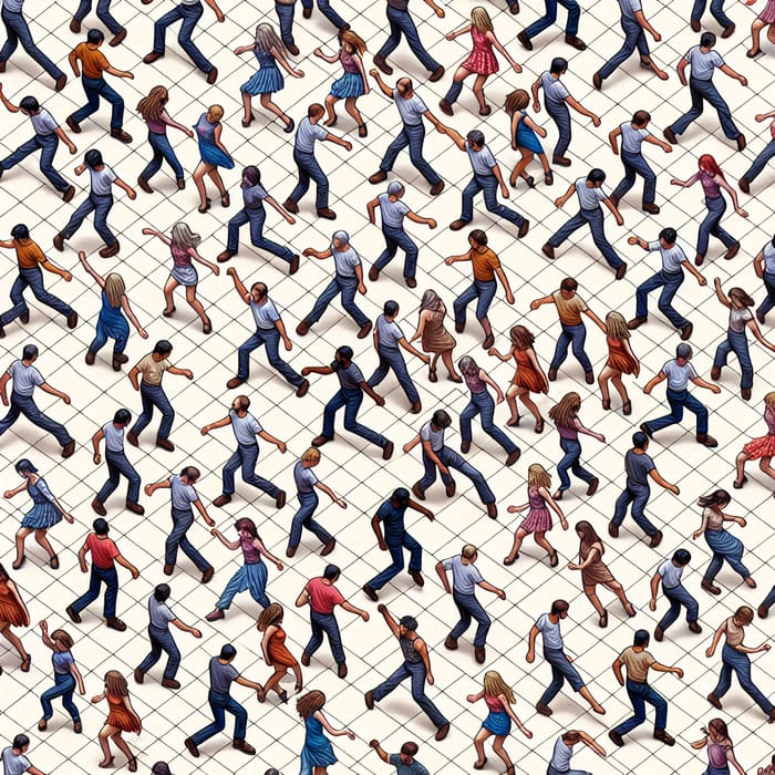 Dancing People Tessellation | Vibrant Motion & Rhythm