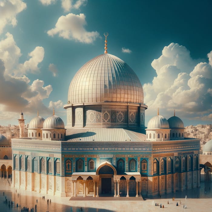 Al-Aqsa Mosque: Blue Sky Serenity