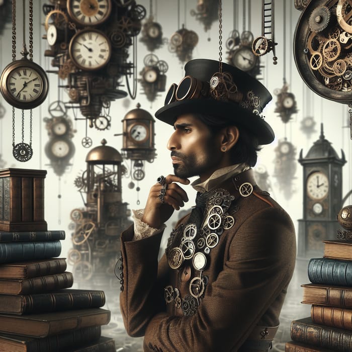 Surreal Steampunk Dreamscape with Timeless Vibe