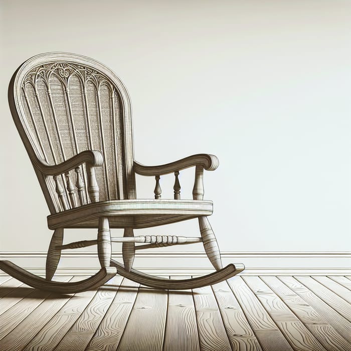 Fine Line Art Rocking Chair | Handcrafted Wooden Furniture