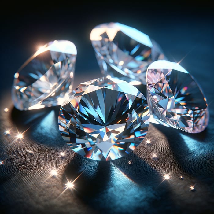 Radiant Diamonds: Classic Clear, Blue Tint, Pale Pink | Stunning Trio Sparkling Gems