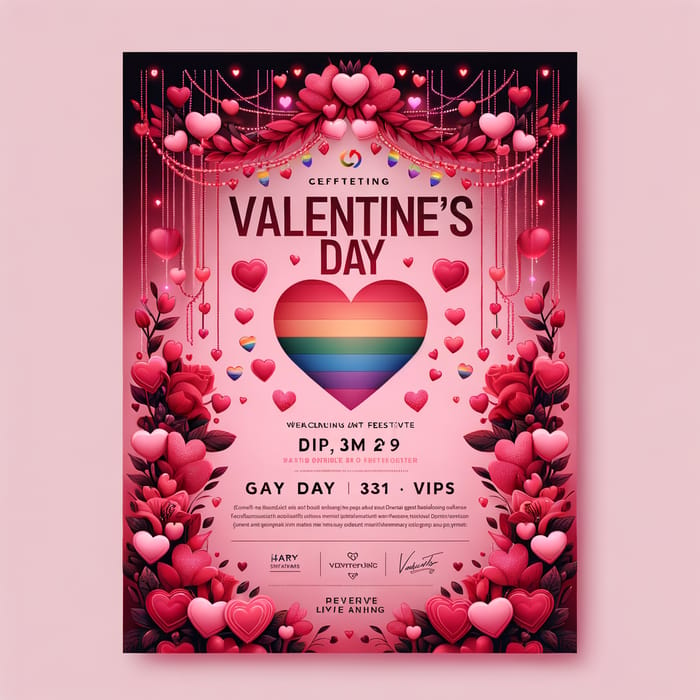 Valentine's Day Gay Nightclub Flyer