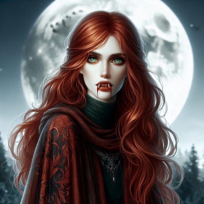 Naked Triss Merigold Turned into a Vampire Fantasy Art
