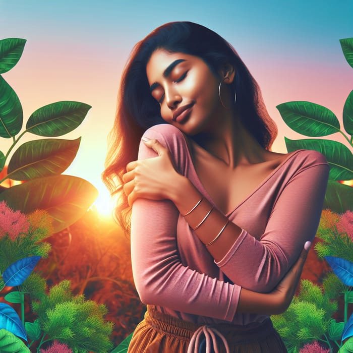 Vibrant Illustration of Self-Love and Acceptance Through Growth