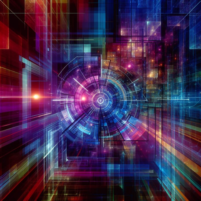 Futuristic Information Technology Art | Cyberpunk Aesthetics