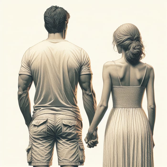 Man and Woman Holding Hands in Peaceful Bond