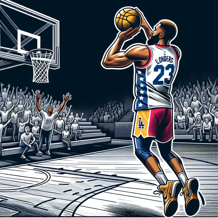 Jordan 23 LeBron Los Angeles Basketball Illustration