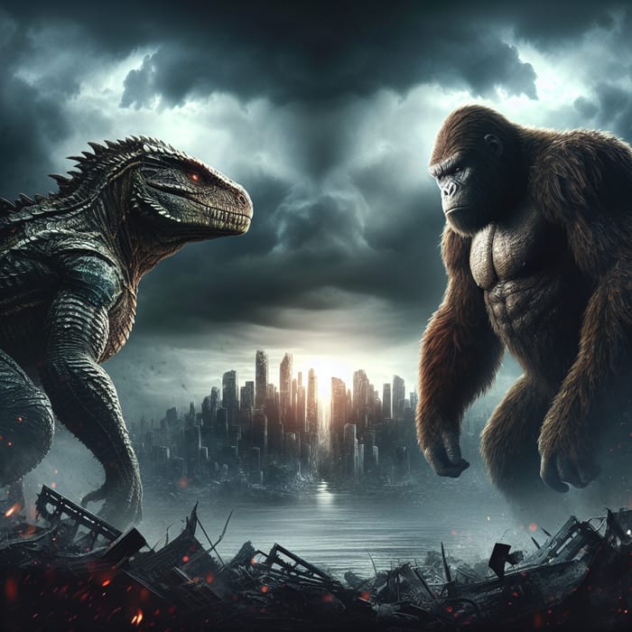 Godzilla x Kong: The New Empire Cinematic Poster