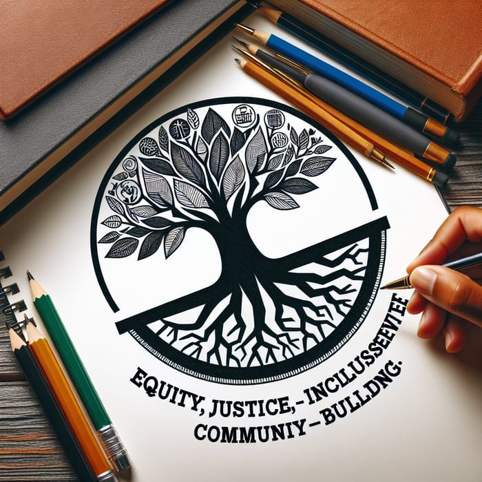 Inclusive Community: Tree Symbol of Equity & Justice Growth