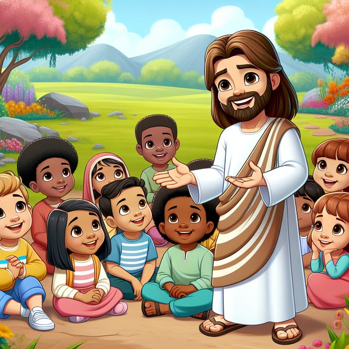 Imágenes Tipo Disney de Jesús para Niños: Amigable y Diverso