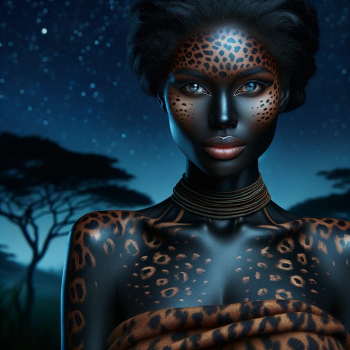 Black Leopard Woman - African Strong & Graceful Connection