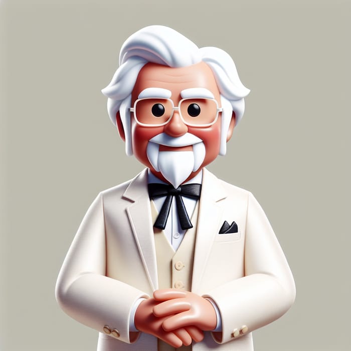 Colonel Sanders Character in Toy Story Animation Style | KFC Founder