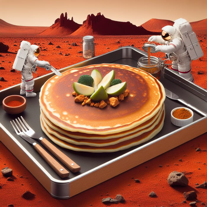 Martian Pancake Creation: Culinary Wonder on Mars