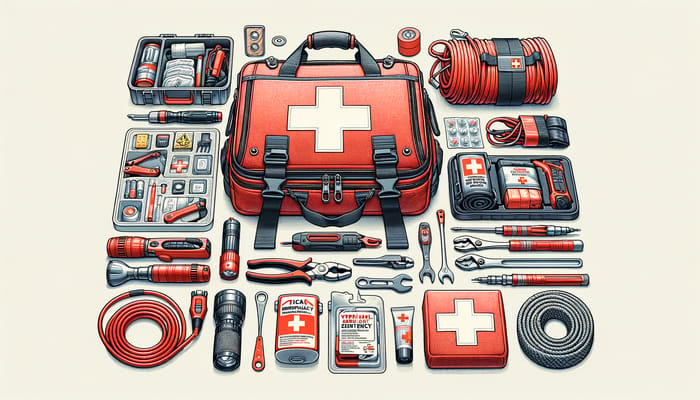 Car Emergency Kit with Essential Tools and Supplies
