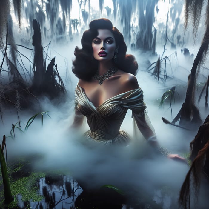 Swamp Princess Ava Gardner in Mystical Fog