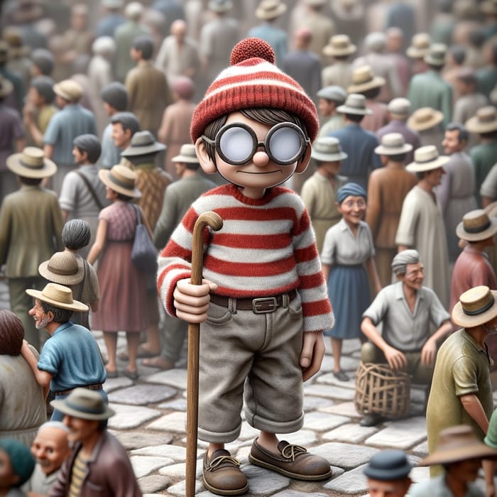 Where's Wally? Exploring the Busy Cityscape with Wally Character