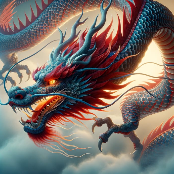 Vibrant Japanese Dragon Painting in Photorealistic Style | AI Art ...