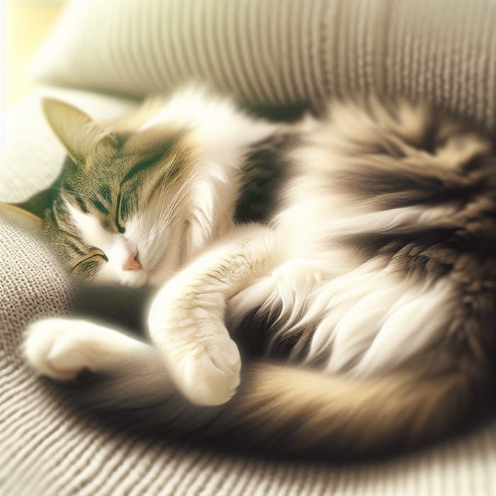 Adorable Cat Napping - Perfectly Captured Moment