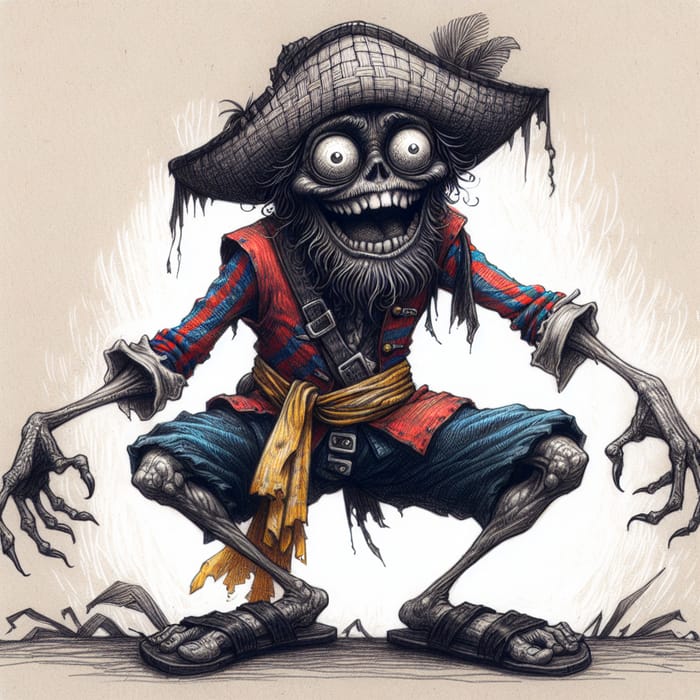 Monkey D. Luffy: A Tim Burton Style Pirate Captain Fan Art