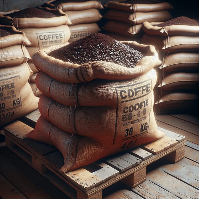 Rustic Dark Roasted Ground Coffee in 30 kg Bags