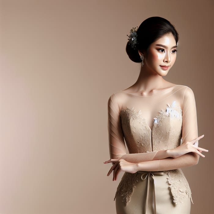Elegant Southeast Asian Woman Gracefully Posing