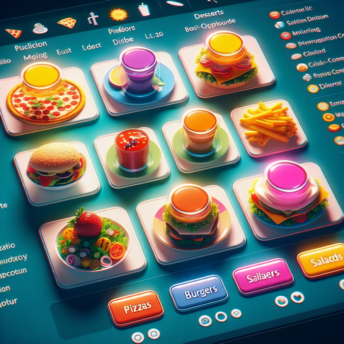 System Software Food Menu | Digital Interface Design