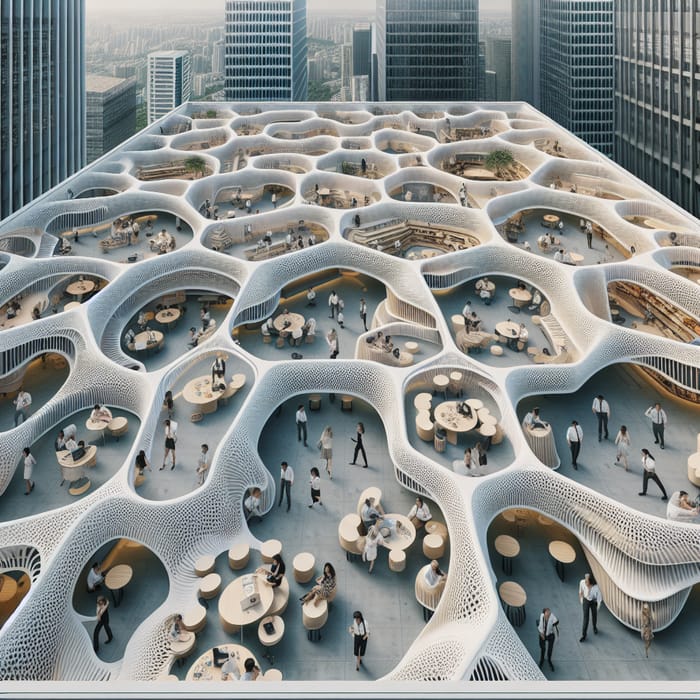 Biomimicry Rooftop Cafeteria | Office Biomimic Style Design