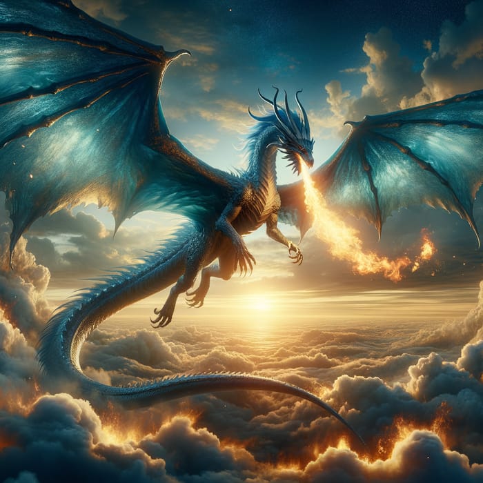 Hava Dragon: Enchanting Creature In Flight